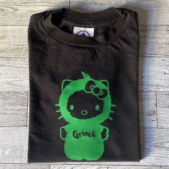 Kitty x Grinch, Custom, Youth Holiday Tee - Picture 8 of 8